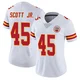 Women's Eric Scott Jr. Kansas City Chiefs ＃45 Limited White Vapor Untouchable Jersey