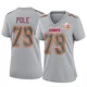 Women's Esa Pole Kansas City Chiefs ＃79 Game Gray Atmosphere Fashion Super Bowl LIX Jersey