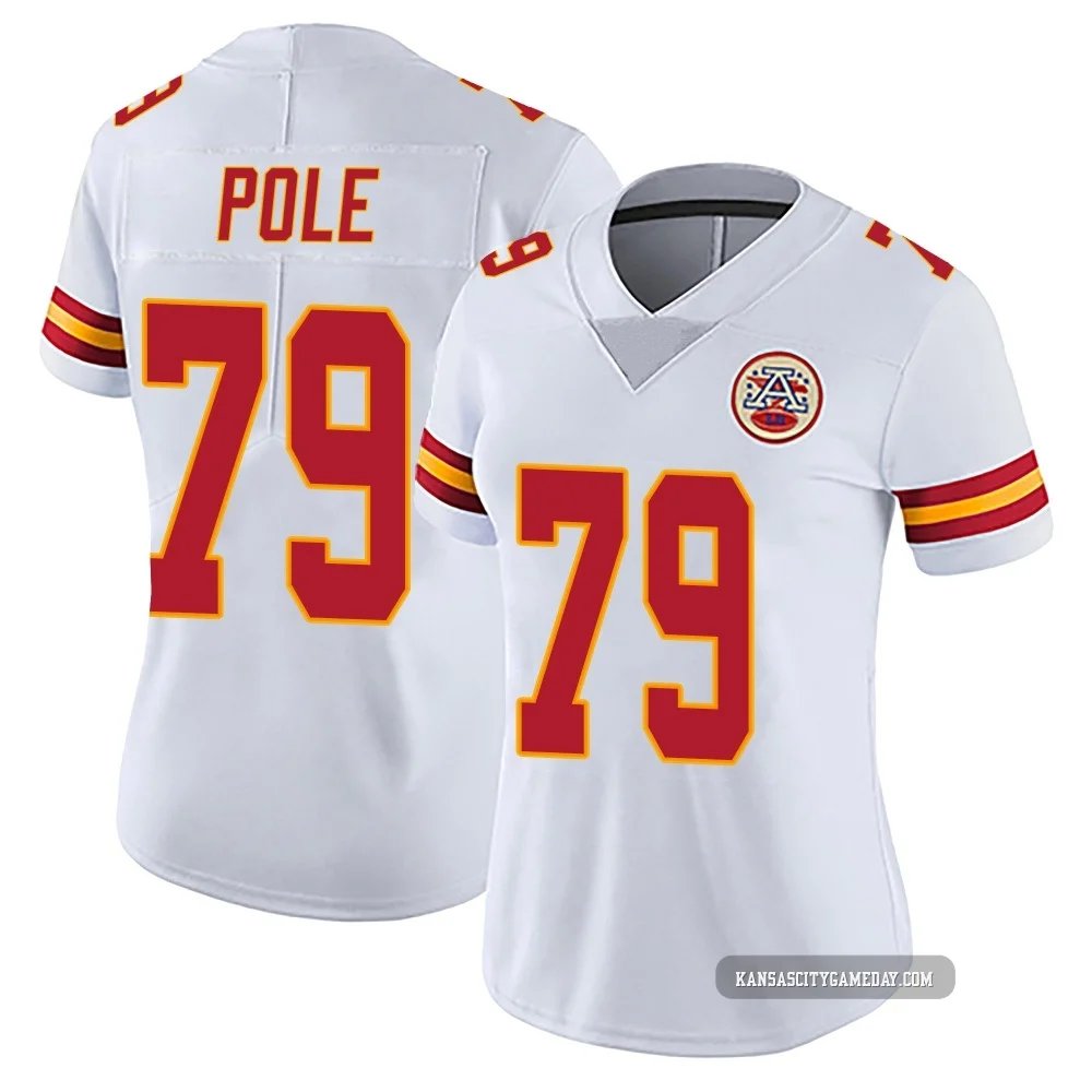 Women's Esa Pole Kansas City Chiefs ＃79 Limited White Vapor Untouchable Jersey