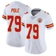 Women's Esa Pole Kansas City Chiefs ＃79 Limited White Vapor Untouchable Jersey