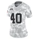 Women's Ethan Downs Kansas City Chiefs ＃40 Limited Arctic Camo 2024 Salute to Service Jersey