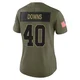 Women's Ethan Downs Kansas City Chiefs ＃40 Limited Olive 2025 Salute to Service Jersey