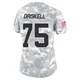 Women's Ethan Driskell Kansas City Chiefs ＃75 Limited Arctic Camo 2024 Salute to Service Jersey