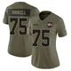 Women's Ethan Driskell Kansas City Chiefs ＃75 Limited Olive 2025 Salute to Service Jersey