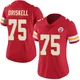 Women's Ethan Driskell Kansas City Chiefs ＃75 Limited Red Team Color Vapor Untouchable Jersey