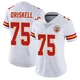 Women's Ethan Driskell Kansas City Chiefs ＃75 Limited White Vapor Untouchable Jersey
