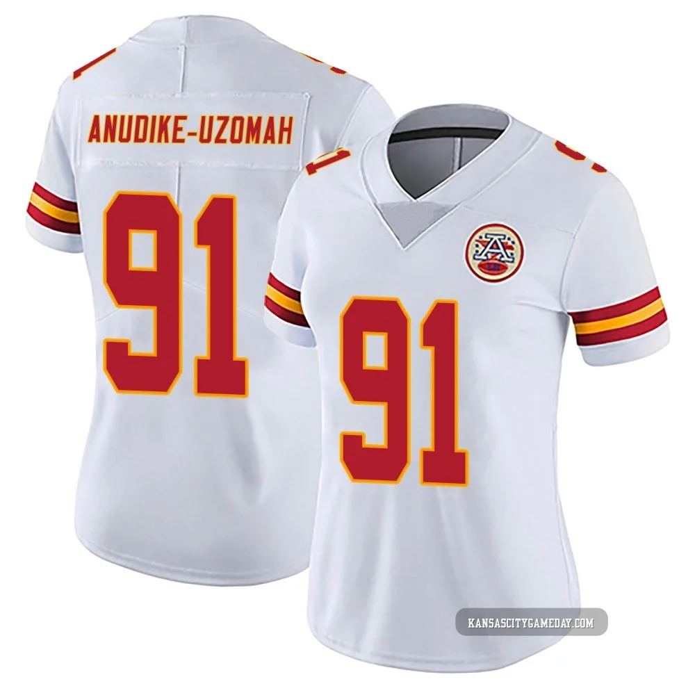 Women's Felix Anudike-Uzomah Kansas City Chiefs ＃91 Limited White Vapor Untouchable Jersey