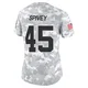 Women's Geor'Quarius Spivey Kansas City Chiefs ＃45 Limited Arctic Camo 2024 Salute to Service Jersey