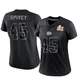 Women's Geor'Quarius Spivey Kansas City Chiefs ＃45 Limited Black Reflective Super Bowl LIX Jersey