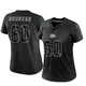 Women's Hunter Nourzad Kansas City Chiefs ＃60 Limited Black Reflective Jersey