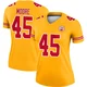 Women's Isaiah Moore Kansas City Chiefs ＃45 Legend Gold Inverted Jersey