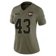 Women's Jack Cochrane Kansas City Chiefs ＃43 Limited Olive 2025 Salute to Service Jersey