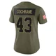 Women's Jack Cochrane Kansas City Chiefs ＃43 Limited Olive 2025 Salute to Service Jersey