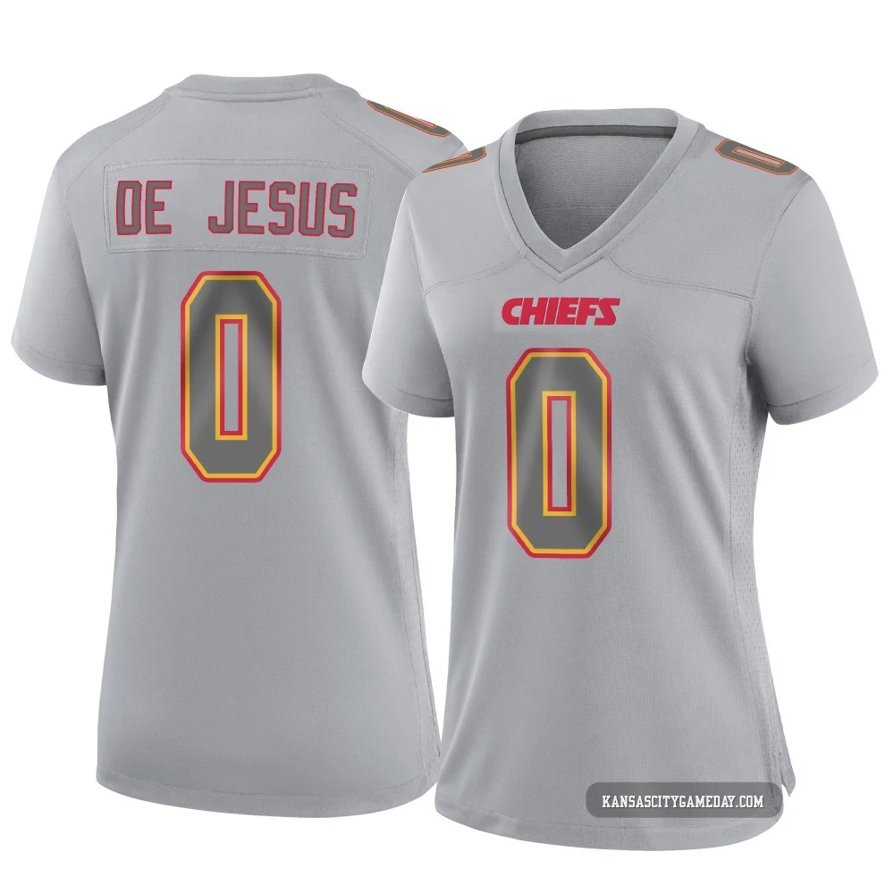 Women's Jacob De Jesus Kansas City Chiefs ＃0 Game Gray Atmosphere Fashion Jersey