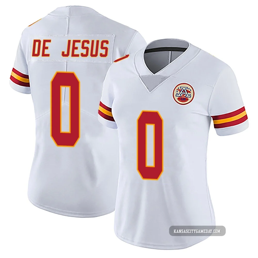 Women's Jacob De Jesus Kansas City Chiefs ＃0 Limited White Vapor Untouchable Jersey