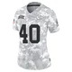 Women's Jacobe Covington Kansas City Chiefs ＃40 Limited Arctic Camo 2024 Salute to Service Jersey