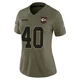 Women's Jacobe Covington Kansas City Chiefs ＃40 Limited Olive 2025 Salute to Service Jersey
