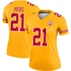 Women's Jaden Hicks Kansas City Chiefs ＃21 Legend Gold Inverted Jersey