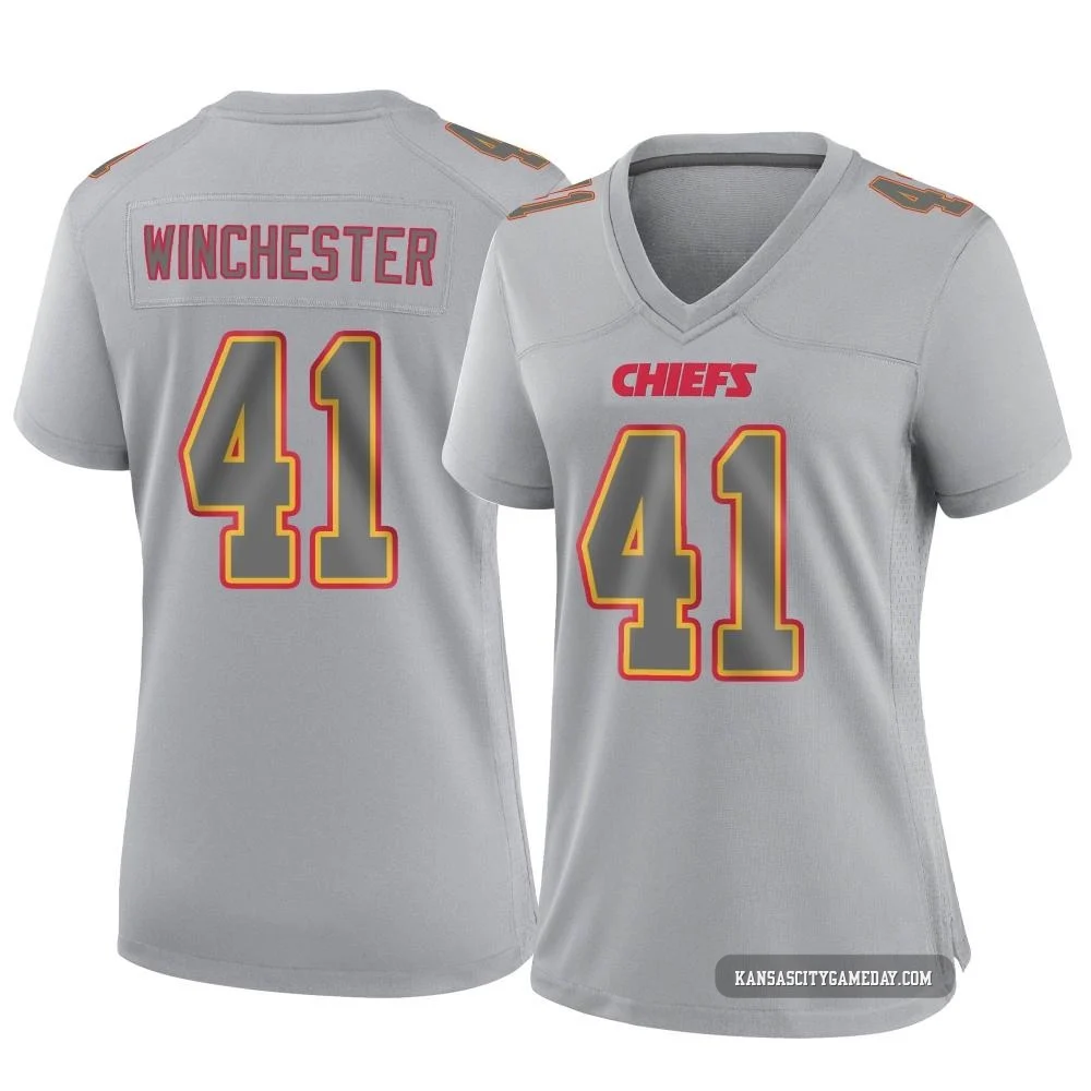 Women's James Winchester Kansas City Chiefs ＃41 Game Gray Atmosphere Fashion Jersey