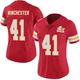 Women's James Winchester Kansas City Chiefs ＃41 Limited Red Team Color Vapor Untouchable Super Bowl LIX Jersey