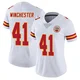 Women's James Winchester Kansas City Chiefs ＃41 Limited White Vapor Untouchable Jersey