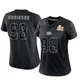 Women's Janarius Robinson Kansas City Chiefs ＃98 Limited Black Reflective Super Bowl LIX Jersey