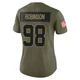 Women's Janarius Robinson Kansas City Chiefs ＃98 Limited Olive 2025 Salute to Service Jersey