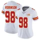 Women's Janarius Robinson Kansas City Chiefs ＃98 Limited White Vapor Untouchable Super Bowl LIX Jersey