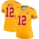 Women's Jared Wiley Kansas City Chiefs ＃12 Legend Gold Inverted Jersey