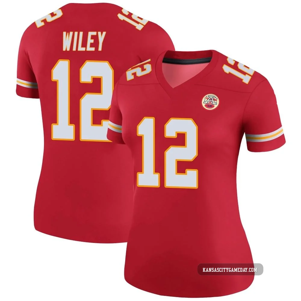 Women's Jared Wiley Kansas City Chiefs ＃12 Legend Red Color Rush Jersey