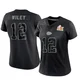 Women's Jared Wiley Kansas City Chiefs ＃12 Limited Black Reflective Super Bowl LIX Jersey