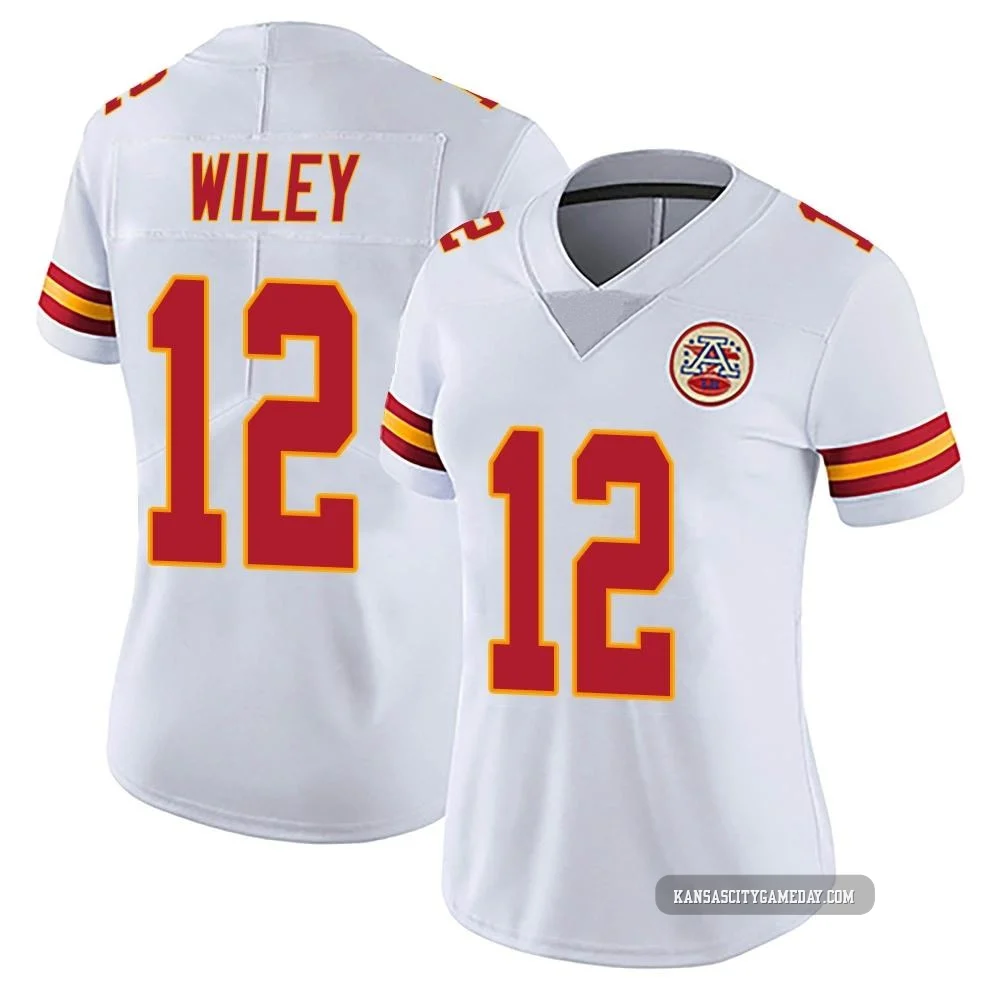 Women's Jared Wiley Kansas City Chiefs ＃12 Limited White Vapor Untouchable Jersey