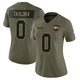 Women's Jason Taylor II Kansas City Chiefs ＃0 Limited Olive 2025 Salute to Service Jersey