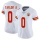 Women's Jason Taylor II Kansas City Chiefs ＃0 Limited White Vapor Untouchable Jersey