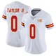 Women's Jason Taylor II Kansas City Chiefs ＃0 Limited White Vapor Untouchable Super Bowl LIX Jersey