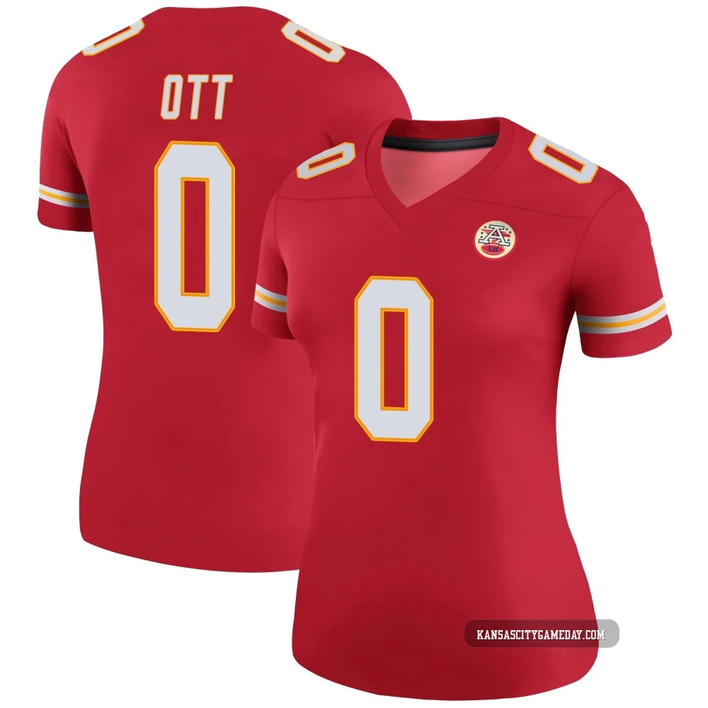 Women's Jaydn Ott Kansas City Chiefs ＃0 Legend Red Color Rush Jersey