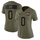 Women's Jaydn Ott Kansas City Chiefs ＃0 Limited Olive 2025 Salute to Service Jersey