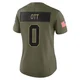 Women's Jaydn Ott Kansas City Chiefs ＃0 Limited Olive 2025 Salute to Service Jersey