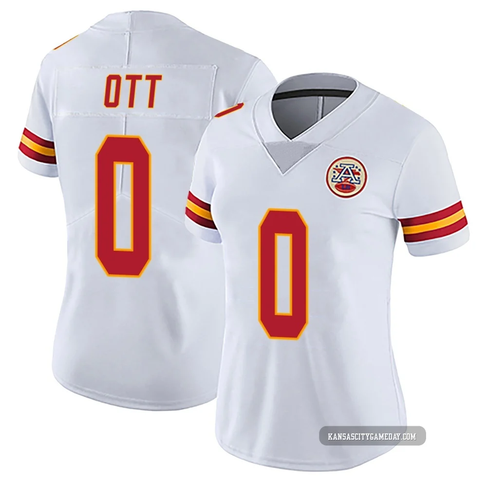 Women's Jaydn Ott Kansas City Chiefs ＃0 Limited White Vapor Untouchable Jersey