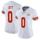 Women's Jaydn Ott Kansas City Chiefs ＃0 Limited White Vapor Untouchable Super Bowl LIX Jersey