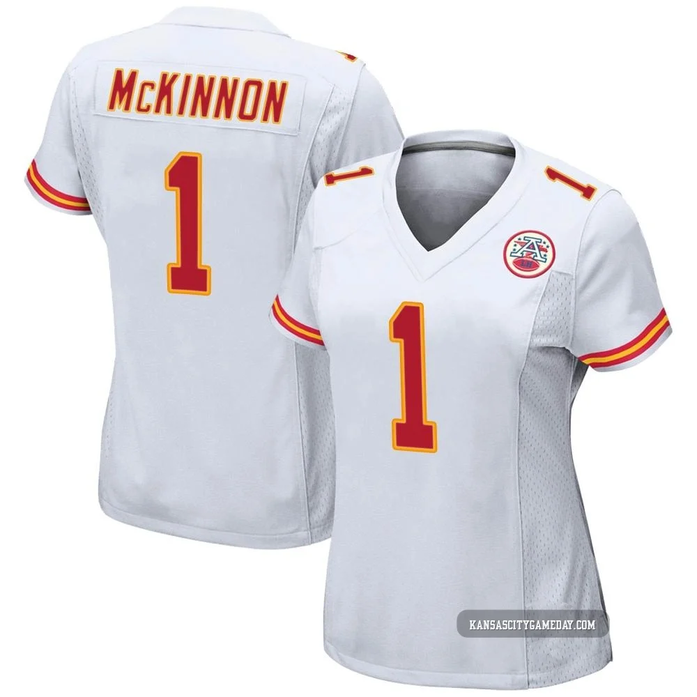Women's Jerick McKinnon Kansas City Chiefs ＃1 Game White Jersey