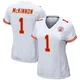 Women's Jerick McKinnon Kansas City Chiefs ＃1 Game White Jersey