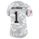 Women's Jerick McKinnon Kansas City Chiefs ＃1 Limited Arctic Camo 2024 Salute to Service Jersey