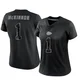 Women's Jerick McKinnon Kansas City Chiefs ＃1 Limited Black Reflective Jersey