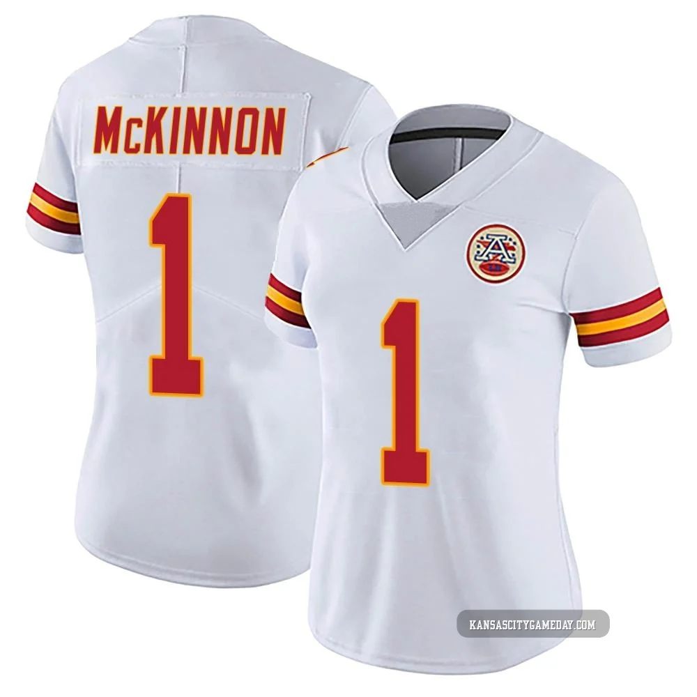 Women's Jerick McKinnon Kansas City Chiefs ＃1 Limited White Vapor Untouchable Jersey