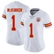 Women's Jerick McKinnon Kansas City Chiefs ＃1 Limited White Vapor Untouchable Jersey