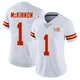 Women's Jerick McKinnon Kansas City Chiefs ＃1 Limited White Vapor Untouchable Super Bowl LIX Jersey