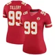 Women's Jerry Tillery Kansas City Chiefs ＃99 Legend Red Color Rush Jersey