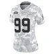 Women's Jerry Tillery Kansas City Chiefs ＃99 Limited Arctic Camo 2024 Salute to Service Jersey