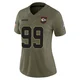 Women's Jerry Tillery Kansas City Chiefs ＃99 Limited Olive 2025 Salute to Service Jersey